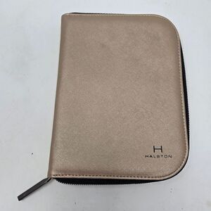 Halston Faux Leather Rose Gold Travel‎ Jewelry Case New NWOT